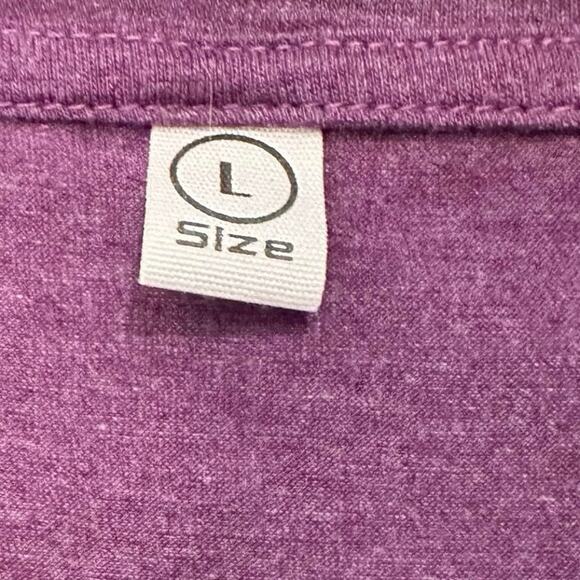 Purple “everything is fine tee”  cotton polyester size L - Picture 3 of 6